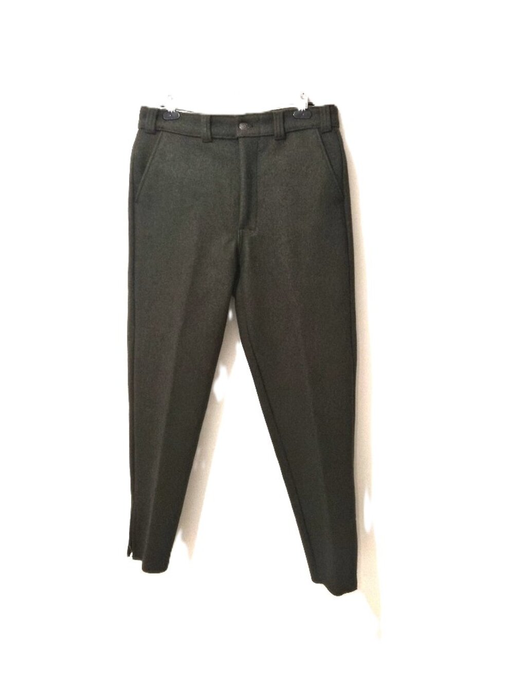 VTG Codet Olive Green Heavy Wool Pants w/Hem Zips Canada Workwear Utility Huntin